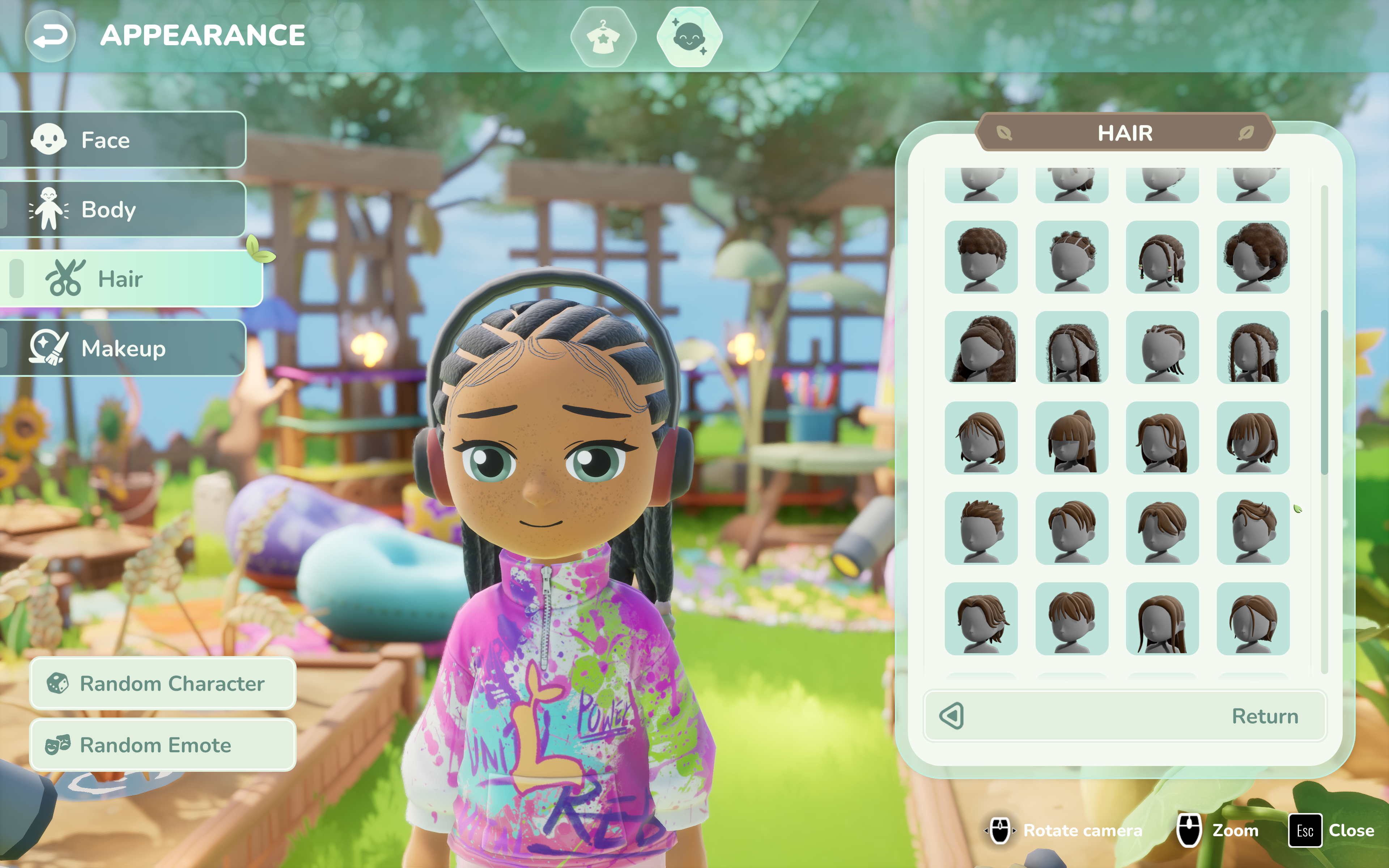 Personnalisation du personnage dans Loftia.